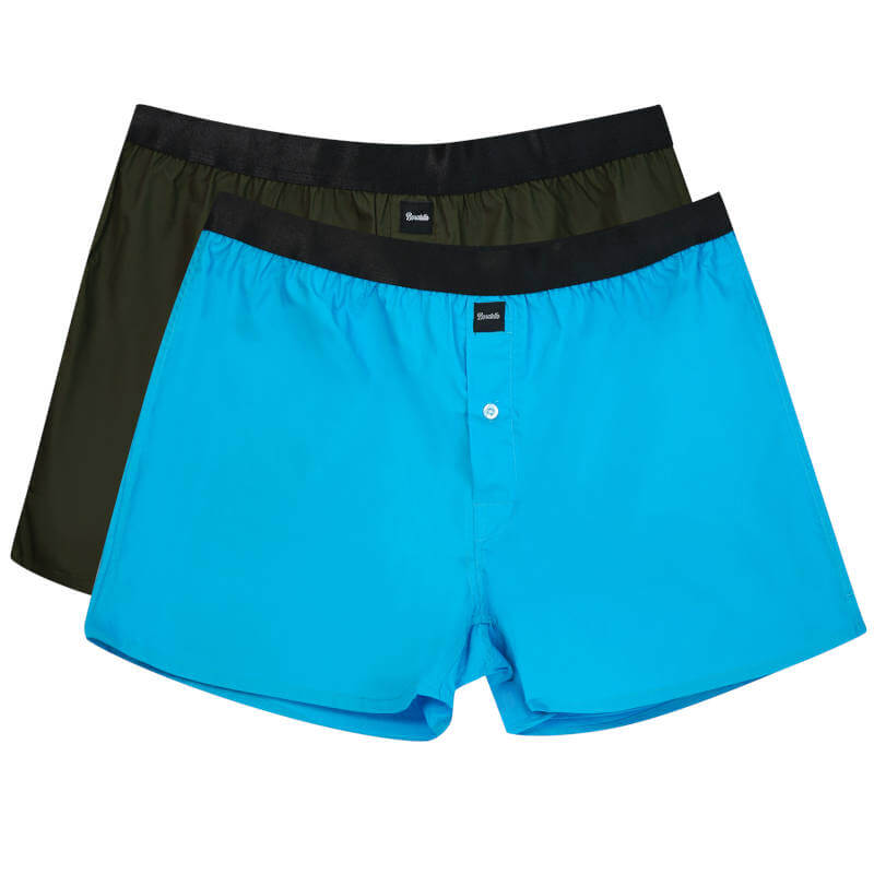 Boxershorts Set 'Blau/Schwarz' (2er-Set)